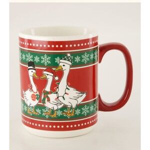 Cracker Barrel Christmas Red Geese Ceramic Mug NEW 2026